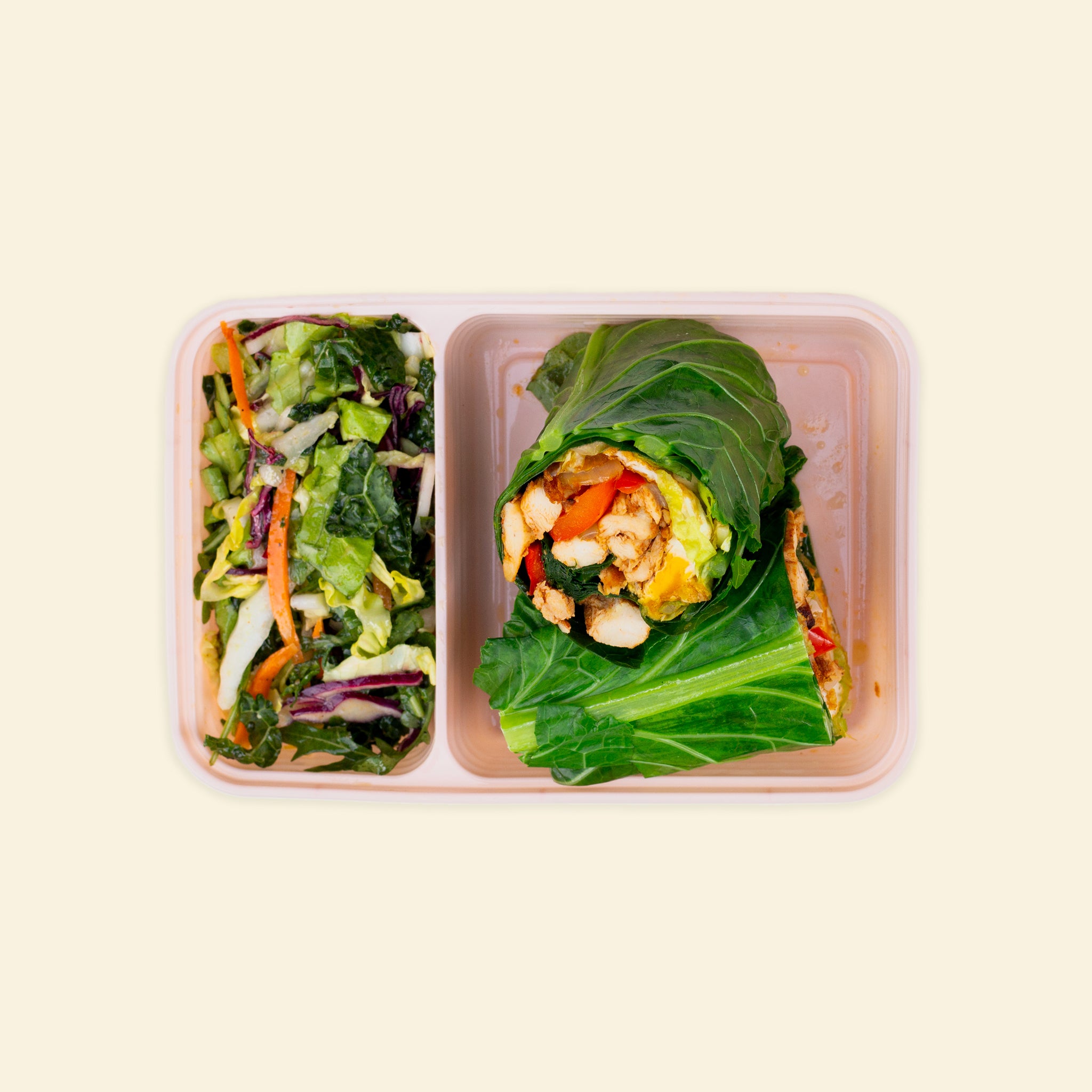 Organic Chicken Fajita Collard Greens Wrap