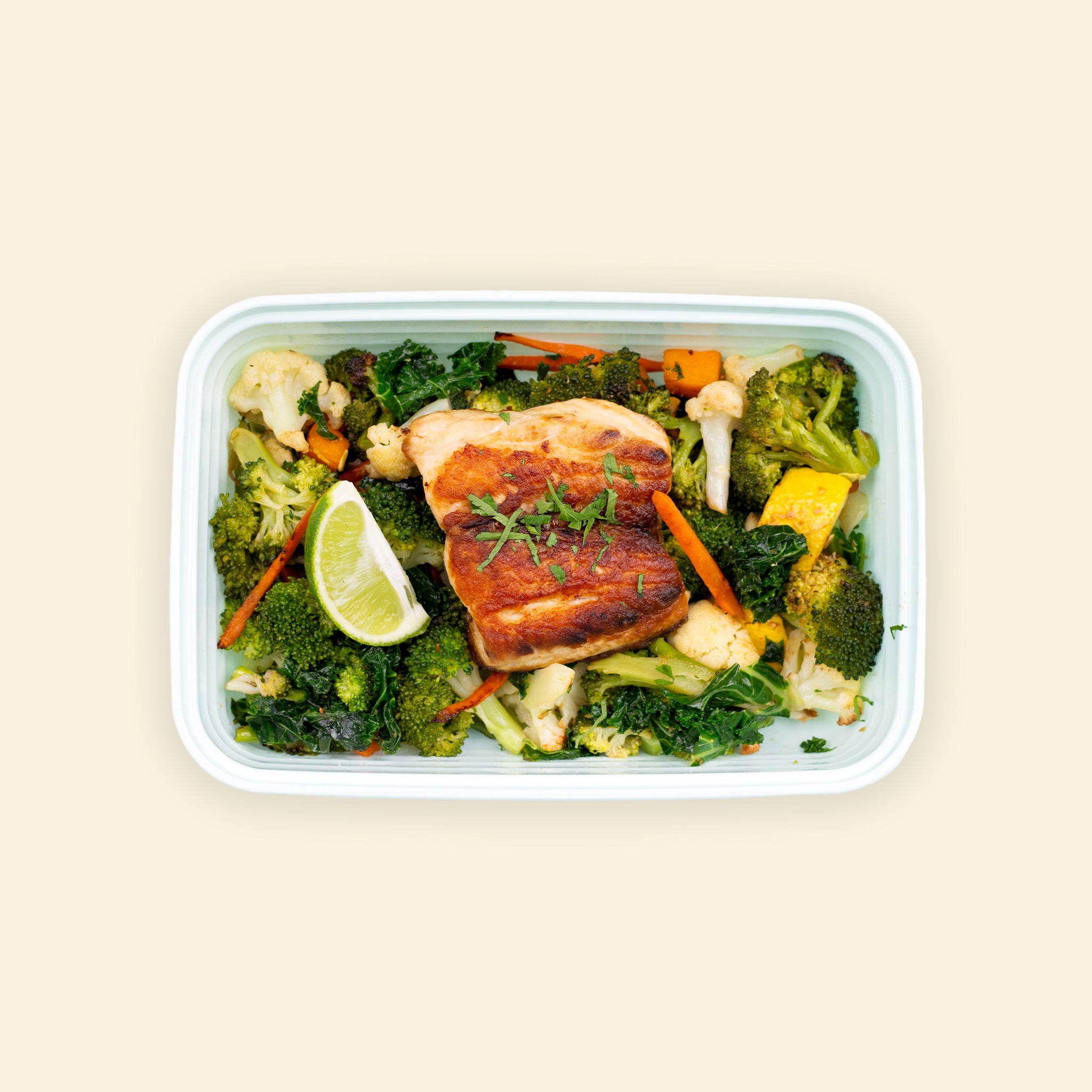 Wild Bass & Roasted Veggie Bowl (AIP)