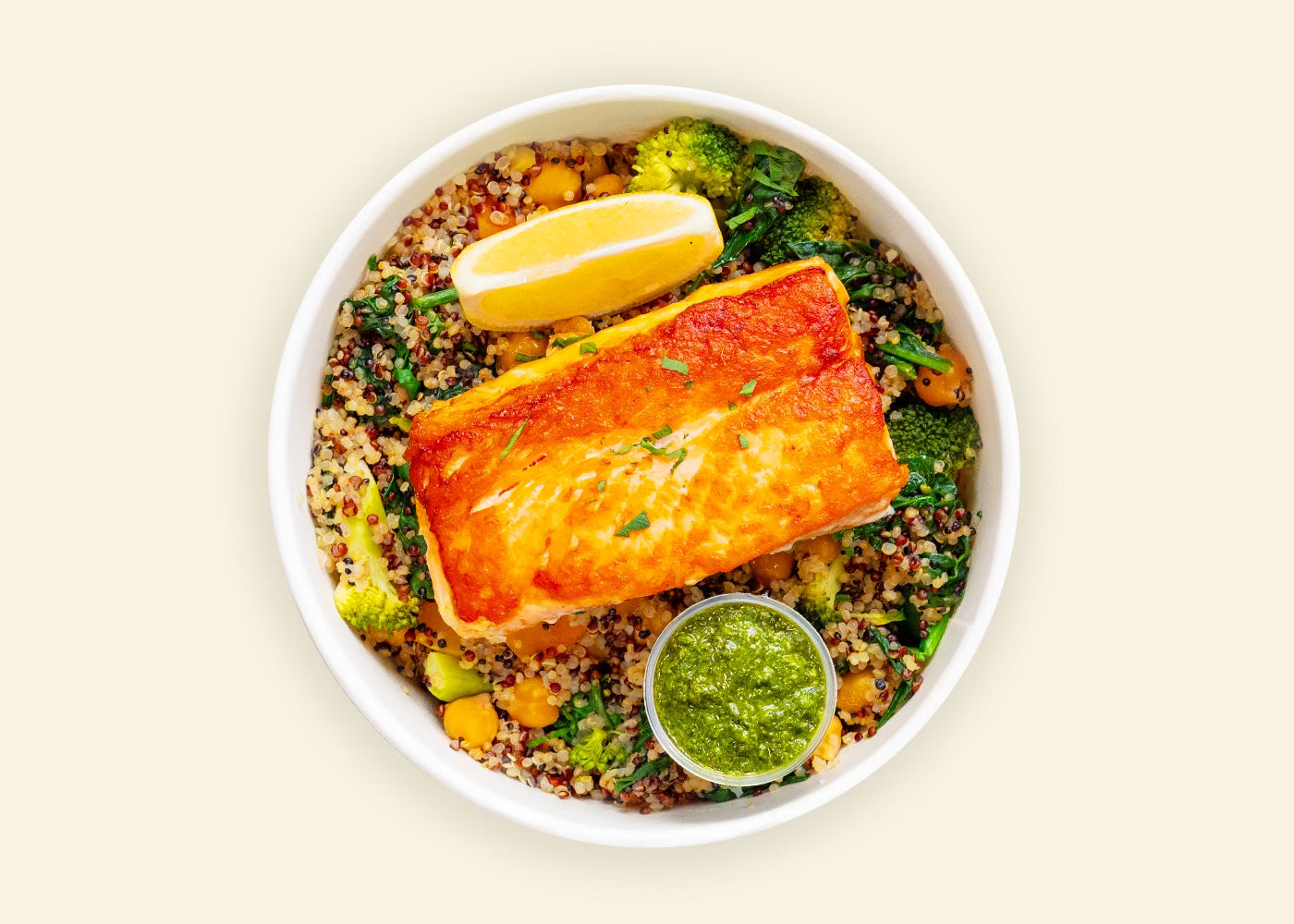 Quinoa Veggie Power Bowl & Wild Salmon